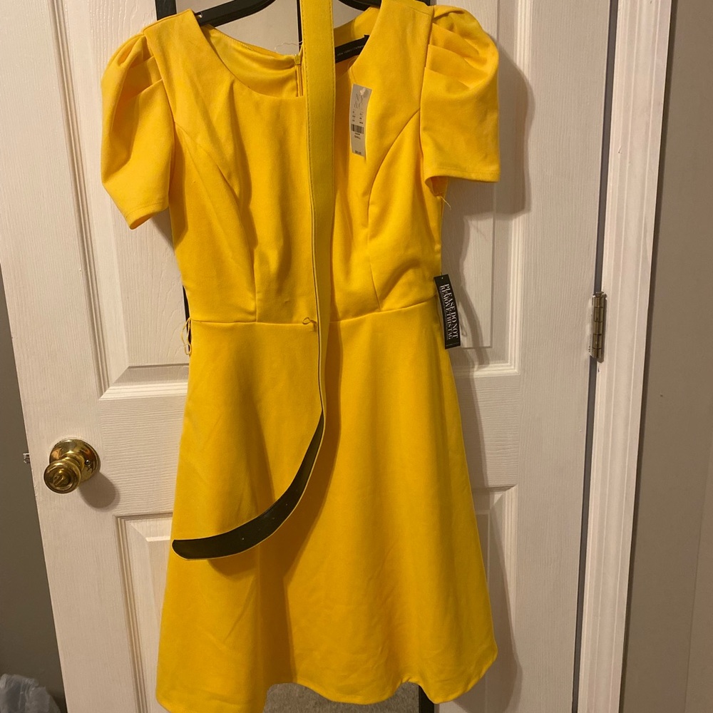 NYCO Yellow belted dress